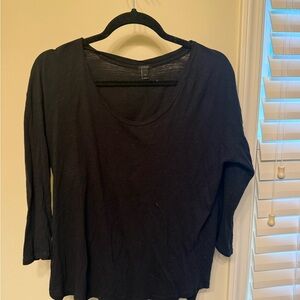 J. Crew Women's Black Long Sleeve Top